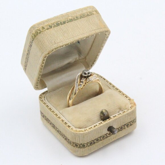 14k GOLD DIAMOND ENGAGEMENT WEDDING RING - Picture 10 of 12